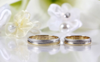 Wedding rings table flowers flower - jewelry free wallpaper