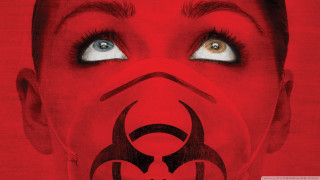 Woman gas mask eyes face - a gas mask free wallpaper