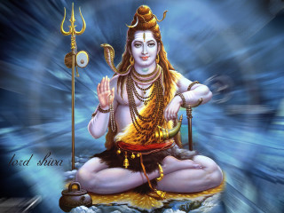 Hindu god sitting rock staff 3 - a painting of a hindu god free wallpaper