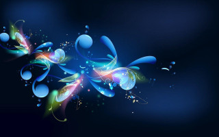 Blue background bubbles image - mystical free wallpaper for desktop