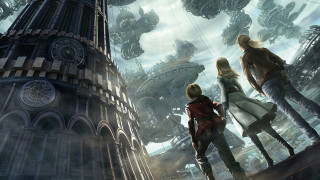 Futuristic city clock tower group - final free wallpaper for desktop