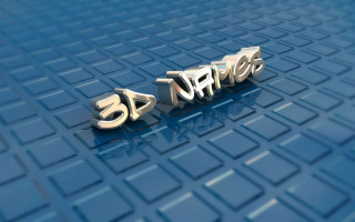 3d rendering gold letters blue - mosaic free wallpaper
