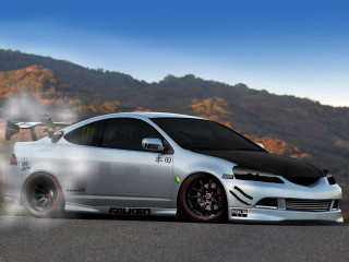 Car gun road mountains smoke - the hood free wallpaper
