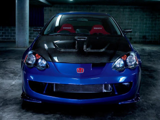 Blue car garage hood lights - its hood free wallpaper