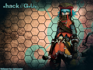 Costume person hexagonal wall grid - biopunk free wallpaper