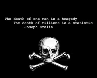 Skull crossbones quote joseph stalin - death free wallpaper