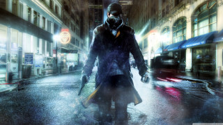 Man gas mask coat walking - cyberpunk style free wallpaper