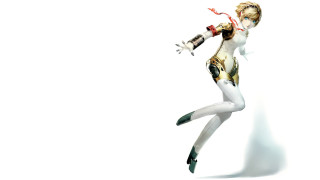 Woman flying white suit blue - leg free wallpaper