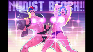 Cartoon characters dancing neon background - a neon background free wallpaper