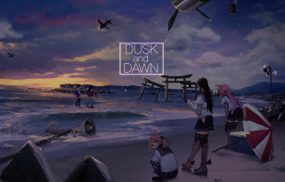 Beach people cloudy sky ocean - the ocean under a cloudy sky free wallpaper