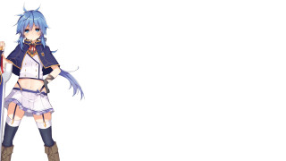 Woman blue hair sword case - her hand and a sword free wallpaper