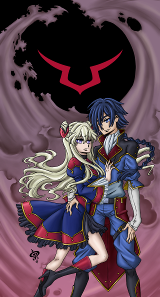 Anime couple dark background red - a couple of anime characters free wallpaper for mobile