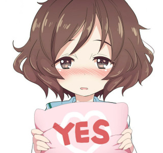 Girl holding pink sign yes - a girl holding free wallpaper for tablet