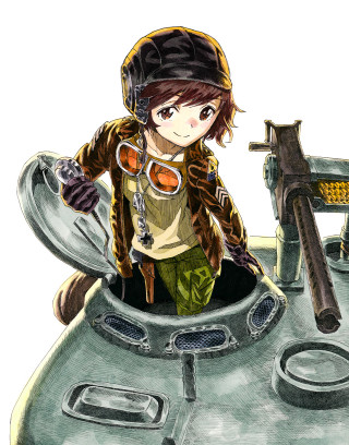 Girl helmet jacket machine gun - a gun free wallpaper for mobile