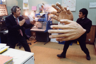 Man suit tie giant hand - neodada free wallpaper