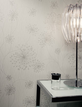 Bathroom sink flower wallpaper vase - art deco free wallpaper