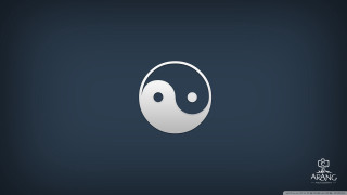 Yin yang symbol dark background - symmetrical balance free wallpaper