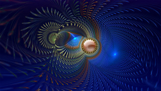 Blue gold swirl white ball - elizabeth murray free wallpaper for desktop