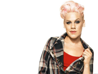 Pink haired plaid jacket portrait - her pocket free wallpaper for desktop