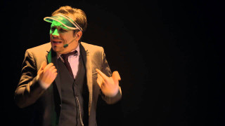 Man green mask tie stage - stage free wallpaper