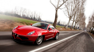 Red sports car road trees 2 - tree and grass free wallpaper for desktop