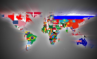 World map countries flags painted - the country free wallpaper