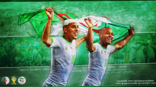 Soccer players holding flag shoulders - their shoulder free wallpaper for desktop