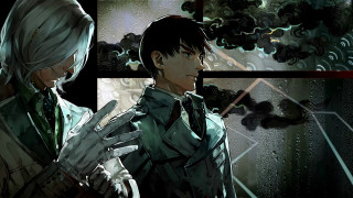 Couple people standing window smoke - cedric peyravernay free wallpaper