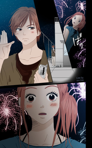 Fireworks girl boy manga astronaut - graphic free wallpaper