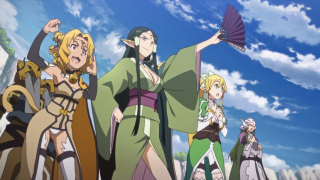 Anime characters blue sky clouds 8 - a renaissance painting free wallpaper