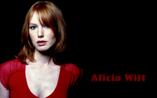 Woman red dress black background 3 - alice mason free wallpaper