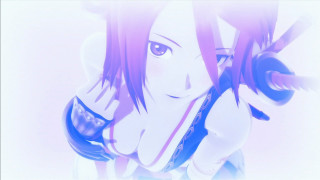 Anime girl red hair sword 10 - black glove free wallpaper