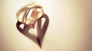 Ring diamond shadow heart wall - bold free wallpaper