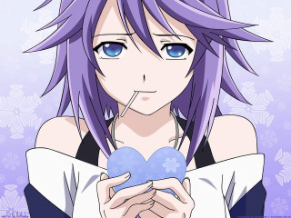 Girl purple hair heart sad - purple hair holding free wallpaper