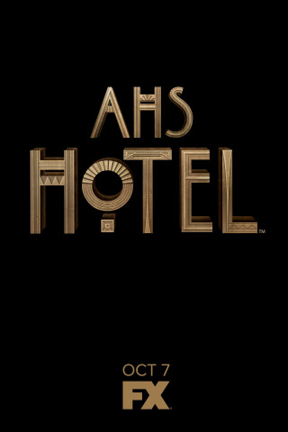 Black gold poster ahs hotel - side and a clock free wallpaper for mobile