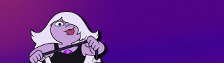 Cartoon character stick pointing purple - a purple background behind her free wallpaper