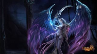 Woman sword wings demon purple - a demon like creature free wallpaper