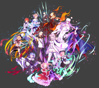 Anime characters colorful lines black - baiōken eishun free wallpaper for tablet