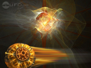 Yellow orange object black background - sacred free wallpaper