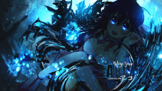 Blue eyes black hair holography - a black hair free wallpaper