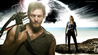 Beach skull man woman bow - apocalyptic free wallpaper