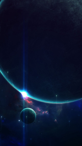 Space scene distant planet bright 3 - bright free wallpaper for mobile