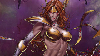 Woman costume sword demon chest - a sword and a demon free wallpaper for desktop