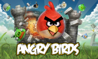 Red angry bird castle clouds - a castle free wallpaper
