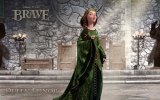 Woman green dress dragon statue - a stone wall free wallpaper