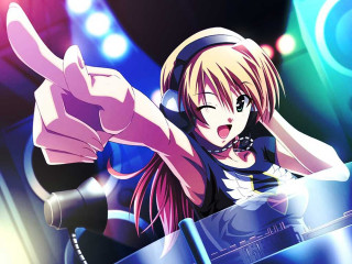 Girl headphones dj set club - a dj free wallpaper for desktop