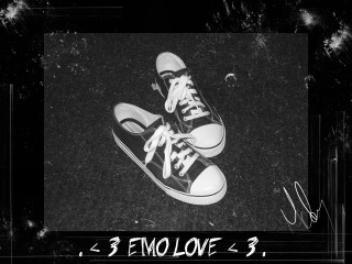 Sneakers emo love 3 white - grunge aesthetic free wallpaper