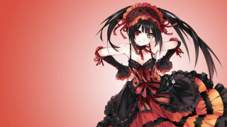 Woman red black dress fan 2 - a fan free wallpaper