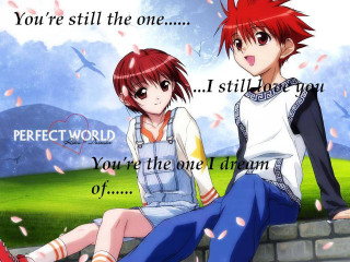 Anime characters sitting wall quote - youre free wallpaper