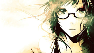 Woman glasses tie serious look - glass and a tie free wallpaper